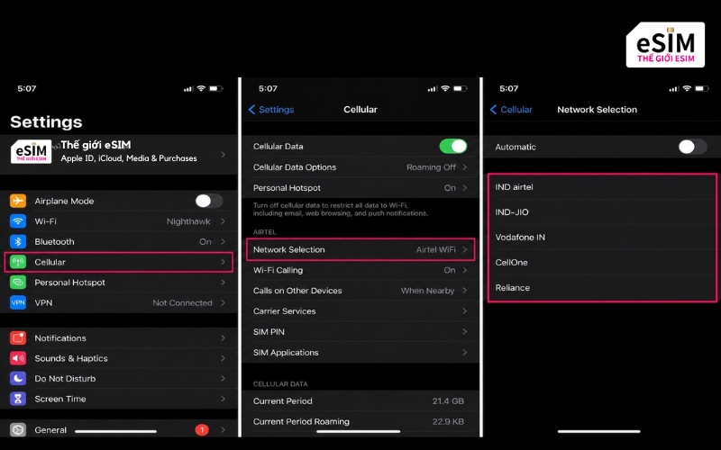 Việc chọn mạng thủ công giúp điện thoại kết nối đúng nhà mạng đối tác khi báo lỗi sóng.